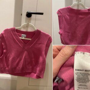 aritzia sunday best pink vest